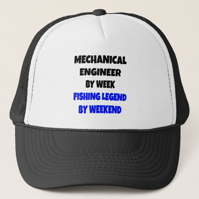 Fishing Legend Mechanical Engineer Trucker Hat (Front)