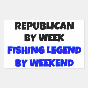 Fishing Legend Republican Rectangular Sticker