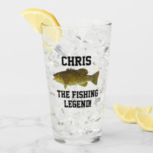 Fishing Legend Smallmouth Bass Name Sports Men Glass