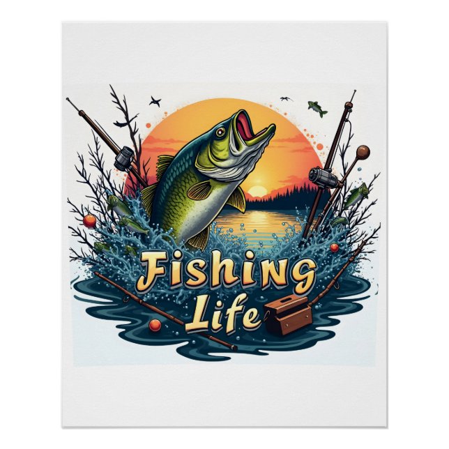 Fishing Life Sign and Badge (Front)