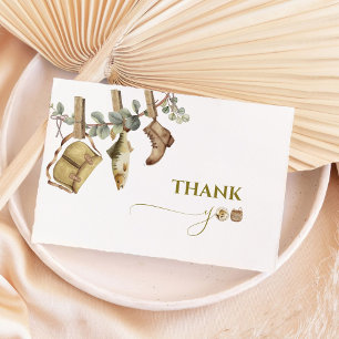 Fishing Little Fisherman On The Way Baby Shower Thank You Card