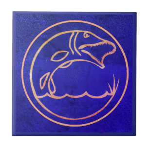 Fishing Lodge Ceramic Tile