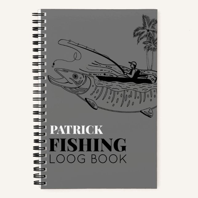Fishing Log Book Fishing Diary Fisherman Notebook (Front)