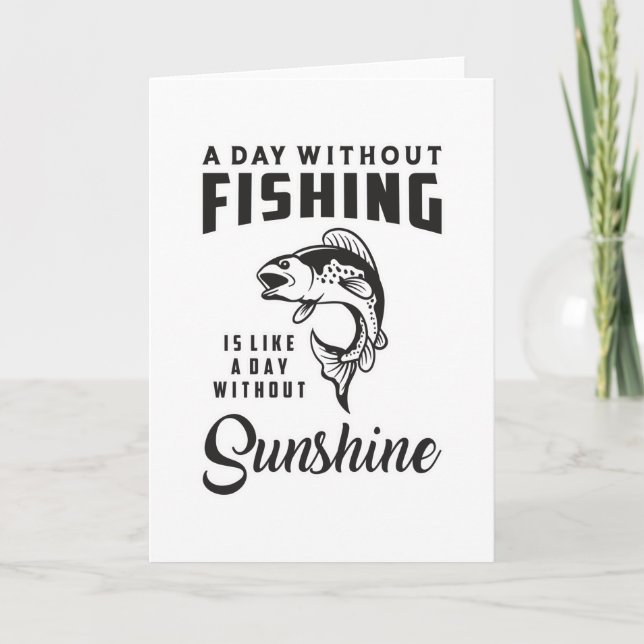 Fishing Love Fishing Rod Fisherman Funny Gift Idea Card (Front)