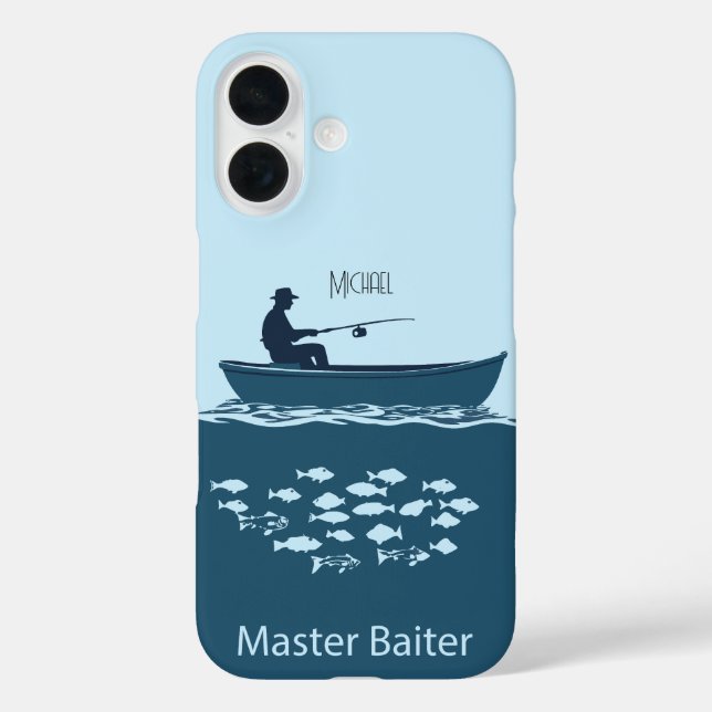 Fishing lover, blue Case-Mate iPhone case (Back)