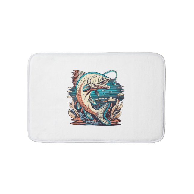 Fishing lover Fishing passion Fishing quotes Bath Mat (Front)