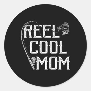 Fishing Lover Gift Reel Cool Mum Fisher Price Lovi Classic Round Sticker