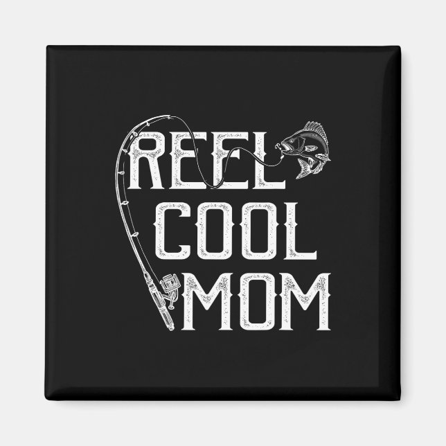 Fishing Lover Gift Reel Cool Mum Fisher Price Lovi Magnet (Front)