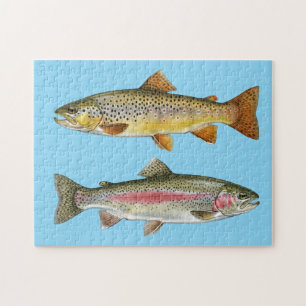 Fishing Lover – Trout Fishing Design Jigsaw Puzzle