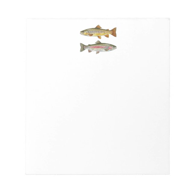 Fishing Lover  – Trout Fishing Design Notepad (Front)