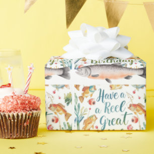 Fishing Lovers Birthday themed Wrapping Paper