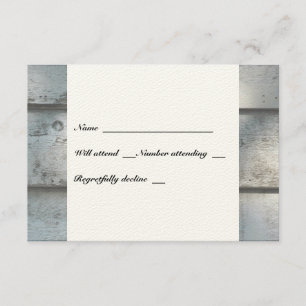 Fishing Lovers Boat Old Wood rsvp with envelopes Card