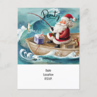 Fishing Lovers Christmas with Santa Claus