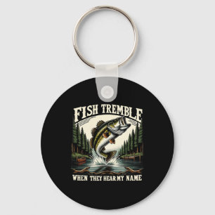 Fishing Lovers Gifts Fish Tremble When They Hear M Key Ring