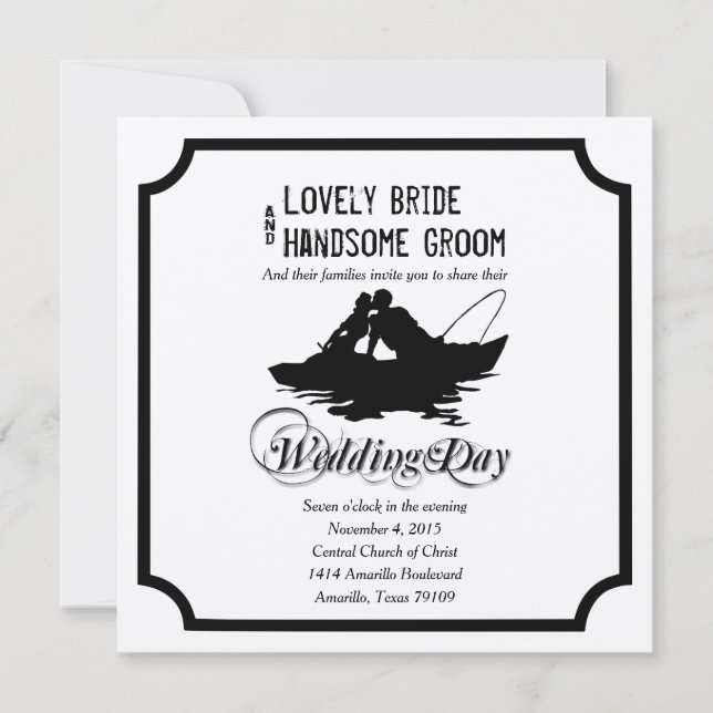 Fishing Lovers Great Catch Wedding Invitation (Front)