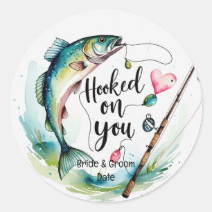 Fishing Lovers Hook on you Classic Round Sticker