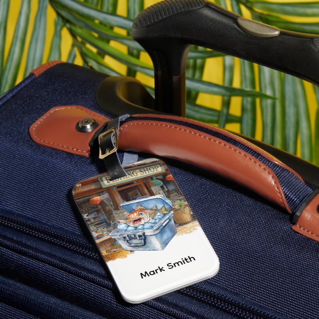 Fishing lovers  luggage tag (Front Insitu 1)