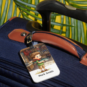 Fishing lovers  luggage tag