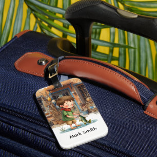 Fishing lovers  luggage tag