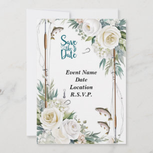 Fishing Lovers themed save the date  Invitation