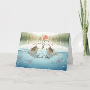 Fishing Lovers Wedding Thank You Card