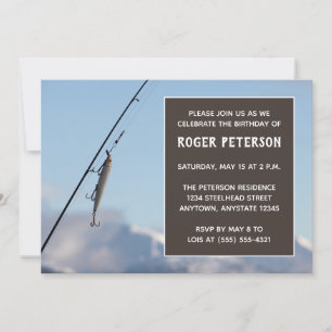 Fishing Lure Birthday Party Invitation