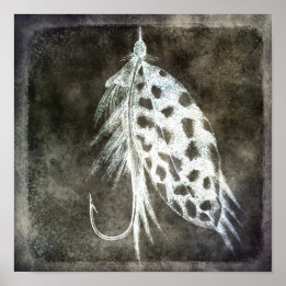 Fishing Lure - Fly Fishing Angling Fish Hook Poster