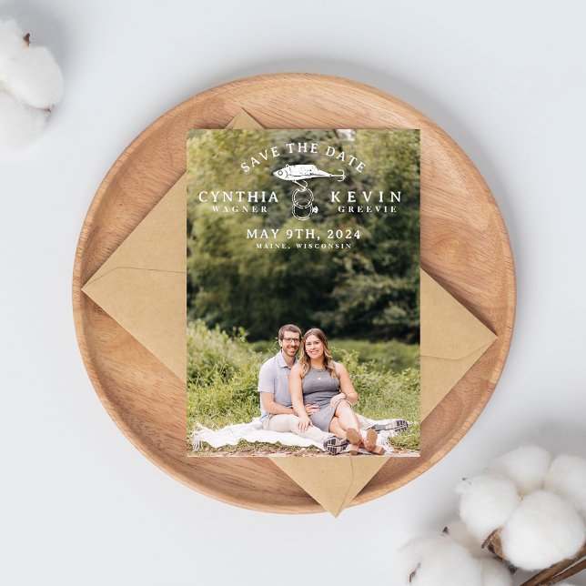 Fishing Lure Hooks Wedding Rings Save the Date (Creator Uploaded)