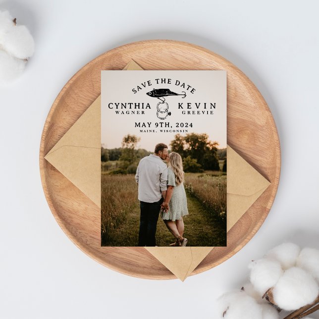 Fishing Lure Hooks Wedding Rings Save the Date (Creator Uploaded)