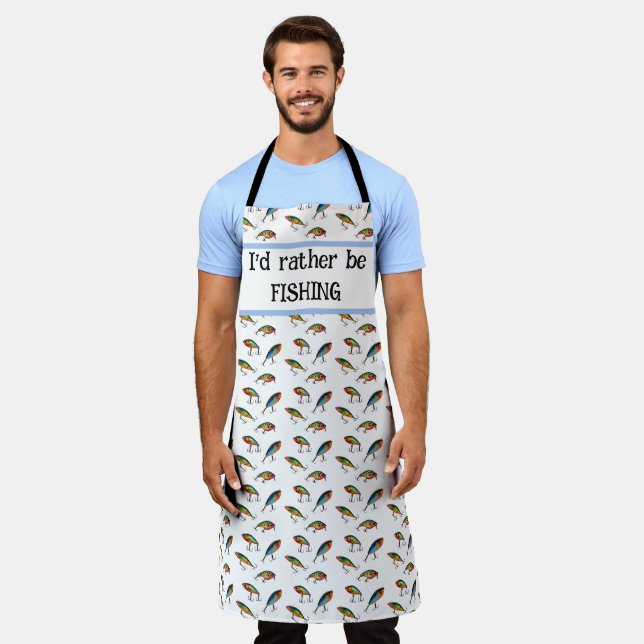 Fishing Lure Pattern Apron (Worn)
