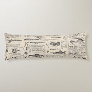 Fishing Lures Advertising Fisherman Art Body Cushion