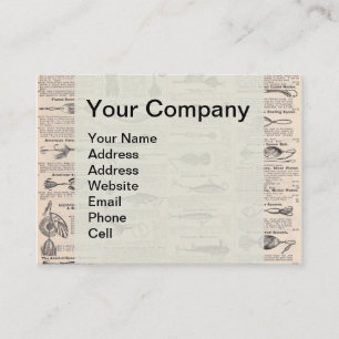 Fishing Lures Advertising Fisherman Art Business Card