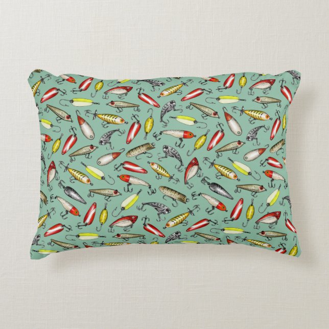 Fishing Lures Decorative Cushion (Front)