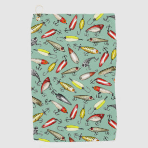 Fishing Lures Golf Towel
