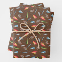 Fishing Lures on Dark Brown