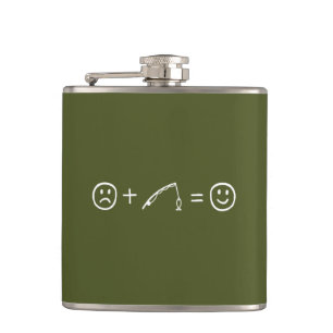 Fishing Makes You Happy Hip Flask
