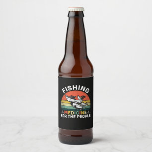 Fishing Medicine For The People Beer Bottle Label