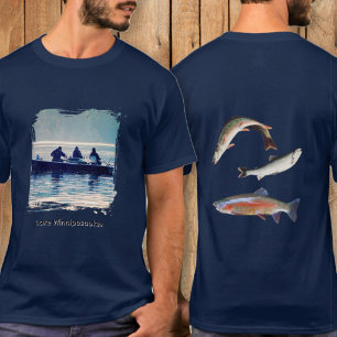 Fishing Memory Custom Location Photo  T-Shirt