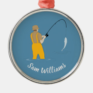 Fishing Metal Ornament