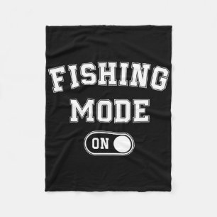 Fishing Mode On Funny Fisher Gift Fisherman Dad An Fleece Blanket