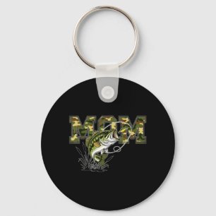 Fishing Mum Camo Funny Mothers Day Fishermen Mummy Key Ring