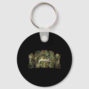 Fishing Mum Camo Funny Mothers Day Fishermen Mummy Key Ring