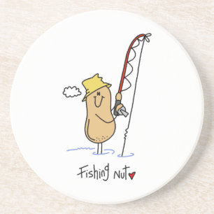 Fishing Nut T-shirts and Gifts Coaster