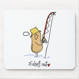 Fishing Nut T-shirts and Gifts Mouse Pad