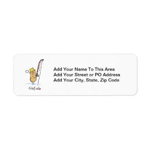 Fishing Nut T-shirts and Gifts Return Address Label