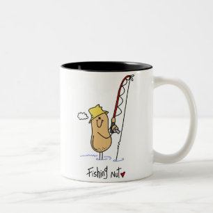 Fishing Nut T-shirts and Gifts Two-Tone Coffee Mug