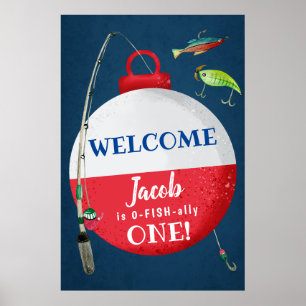 Fishing O-FISH-ally Birthday Welcome Poster