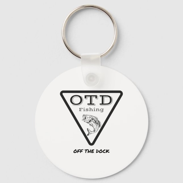 Fishing Off The Dock  Key Ring (Front)
