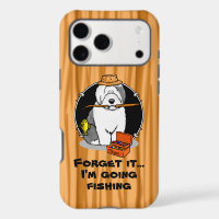 Fishing Old English Sheepdog (Grey 1) Cute OES