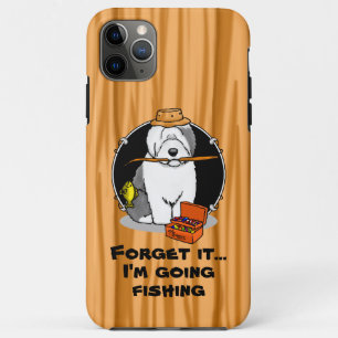 Fishing Old English Sheepdog (Grey 1) Cute OES iPhone 11 Pro Max Case